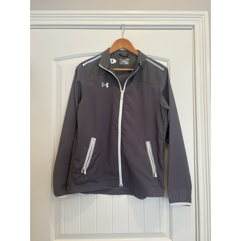 Under Armour Loose Fit Full Zip Jacket Gray AllSeasonGear Youth SM/P